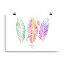 Plumes irisées - Poster