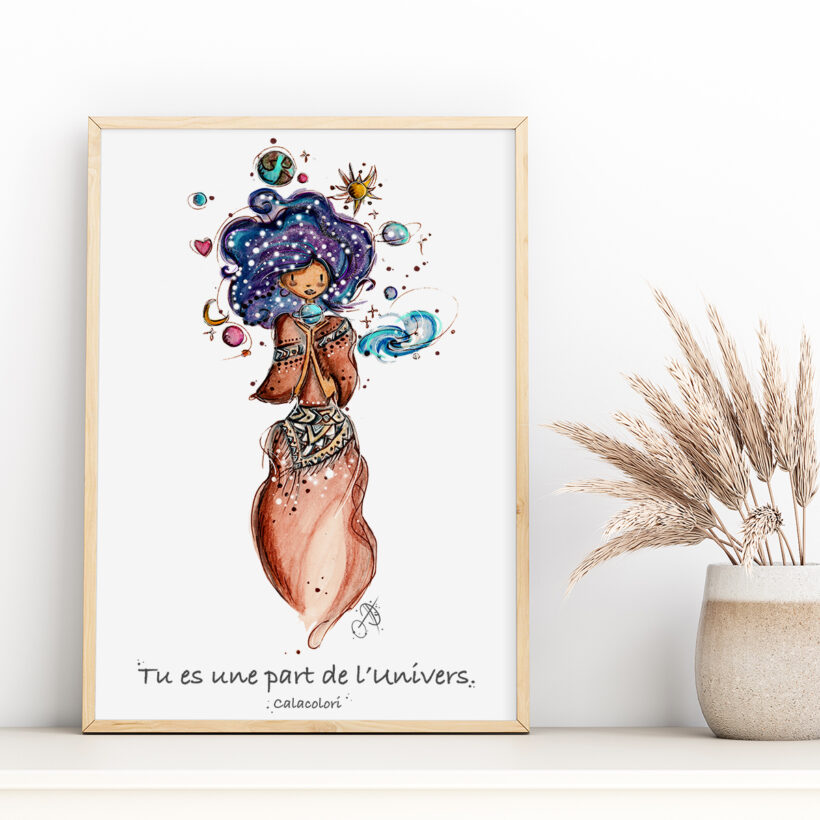 tu es une part de l'univers - poster