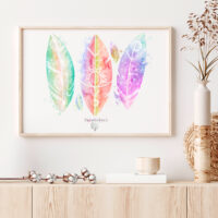 plumes irisées - poster