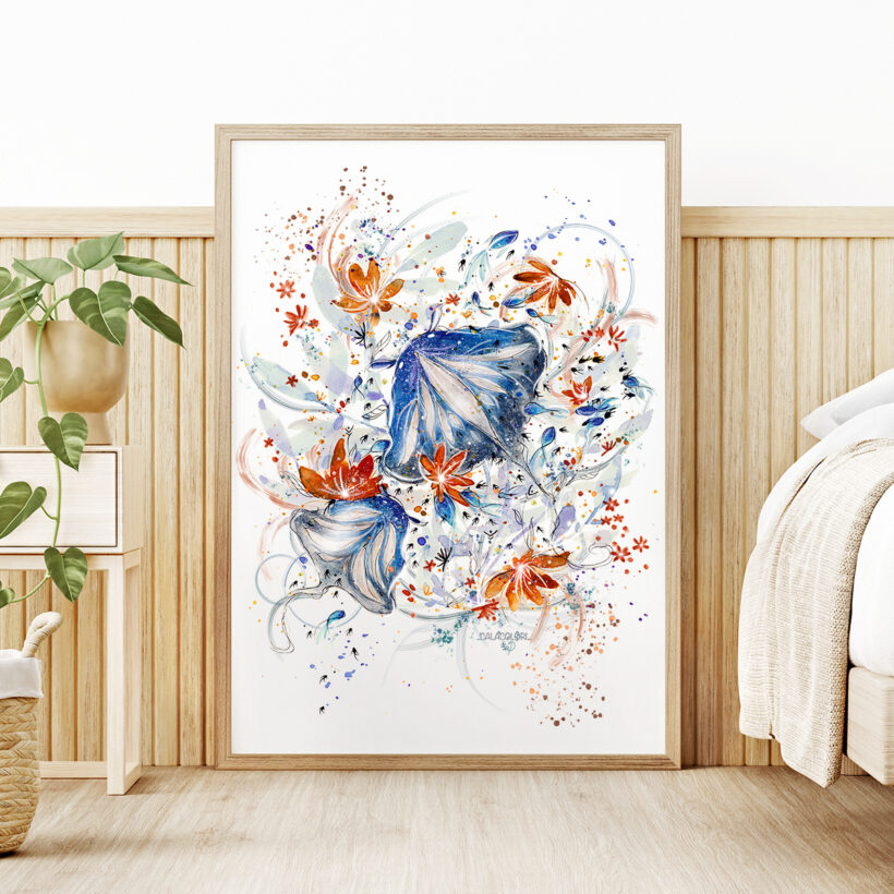 raies bleues - poster raies bleues - poster