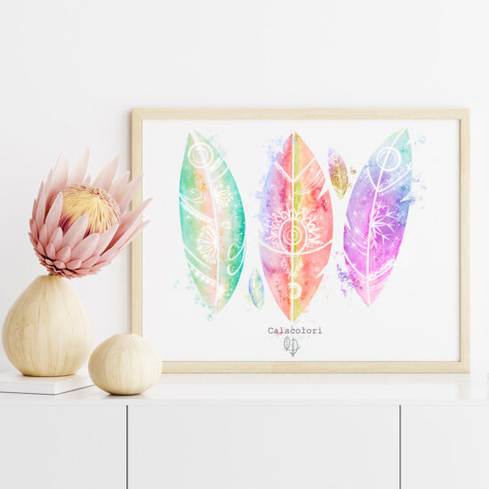 Plumes irisées – Poster