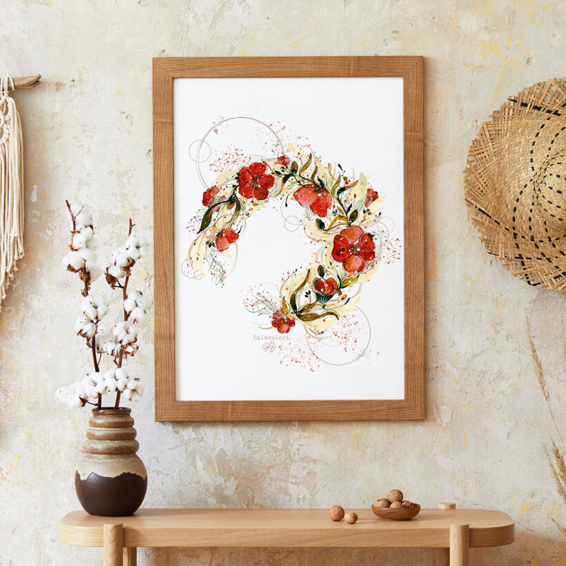 couronne de coquelicots - poster