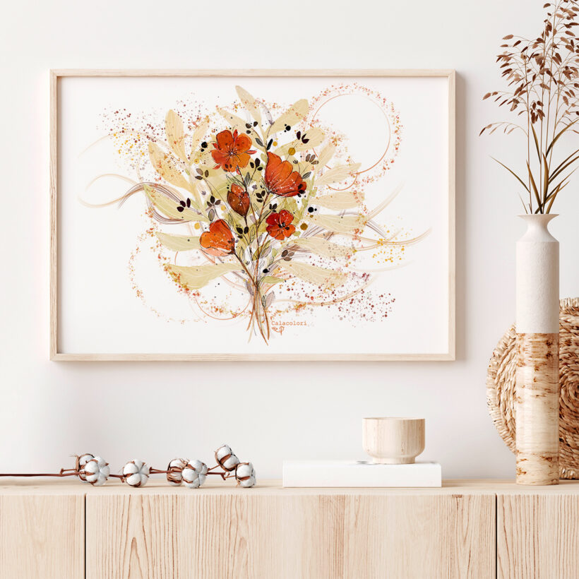 coquelicots et capucines - poster