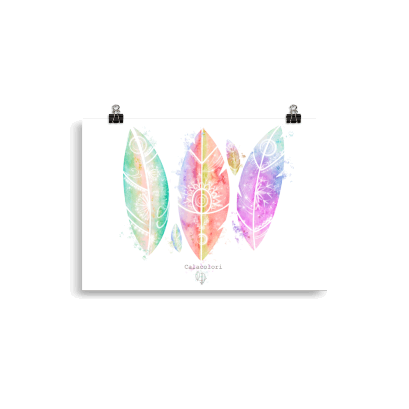 Plumes irisées - Poster