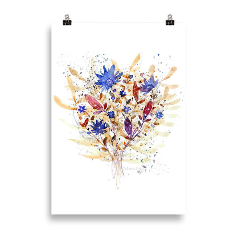 Bleuets des champs - Poster