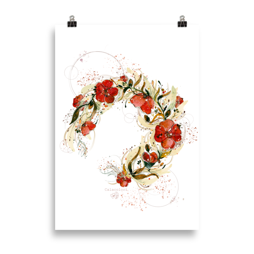Couronne de Coquelicots - Poster