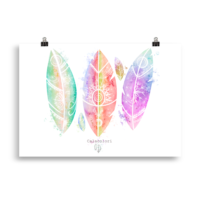 Plumes irisées - Poster