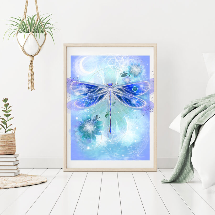 Libellule bleue - Poster